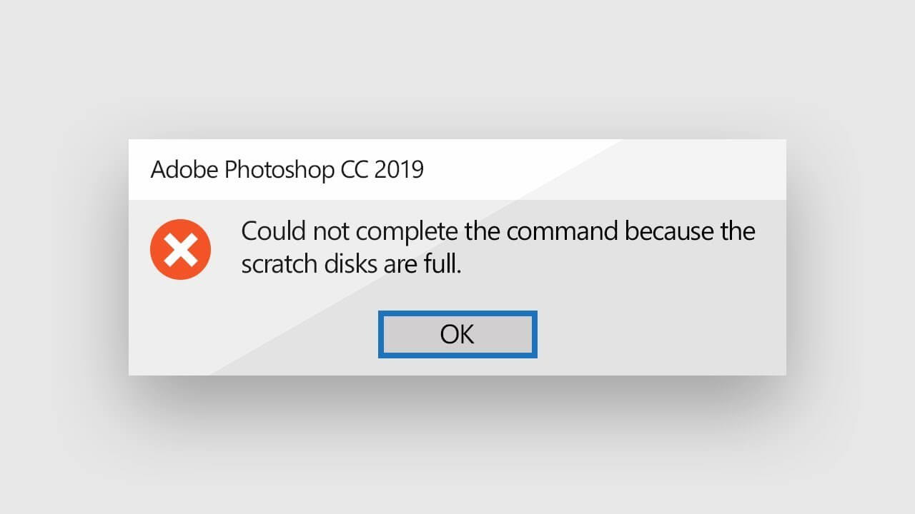How To Fix Photoshop Disk Error?